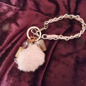 Chic Pink and Silver Key Holder